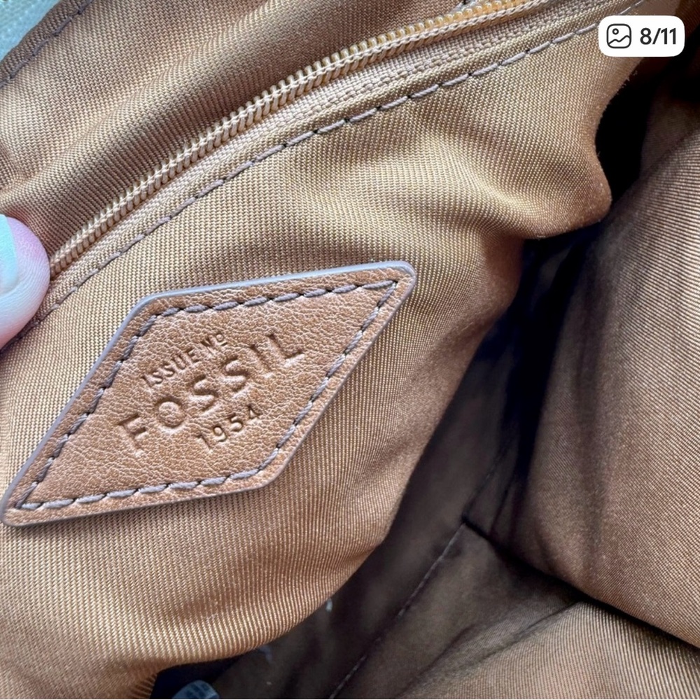 Bundle Fossil Beige Pattern Crossbody Bag with Matching Wallet See Photos - Picture 8 of 11